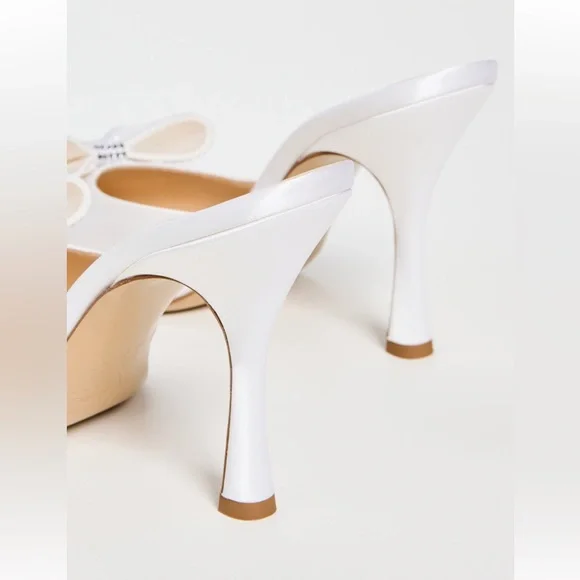 NWT Nalebe Dimante Satin Mule Heels - Picture 2 of 8